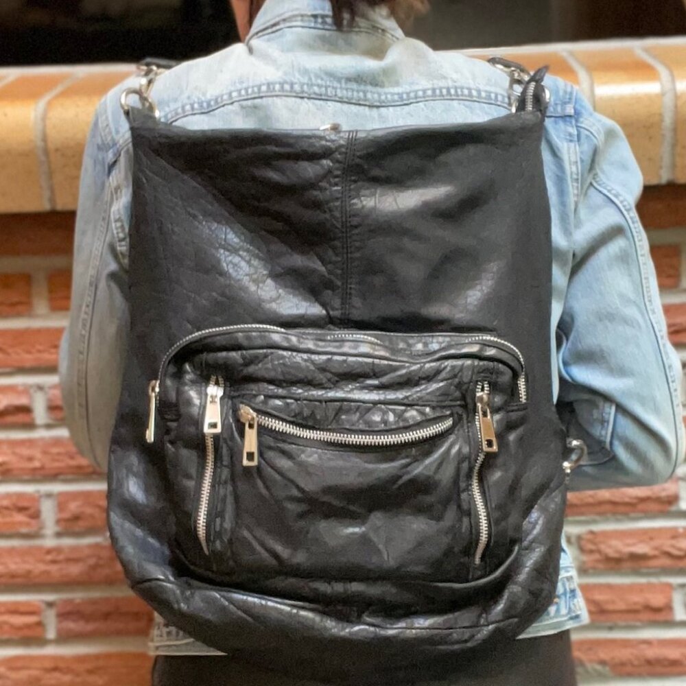 Handmade Washed Leather 2 in 1 Bag